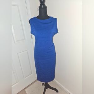 Blue Sleeveless 2 Piece Dress